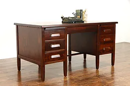 Traditional Vintage Walnut Office or Library Desk, Washington State #37023
