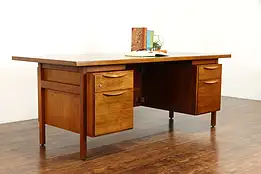 Midcentury Modern Vintage Library, Office or Executive Desk, Jens Risom #39075