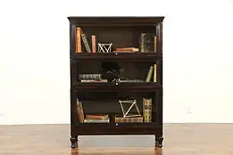 Globe Wernicke Antique 3 Stack Lawyer Bookcase #31421