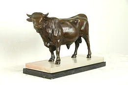 Bronze Antique French Sculpture of a Bull, Stock Market Statue #31241