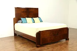 Midcentury Modern Vintage Walnut Queen Size Bed #31505