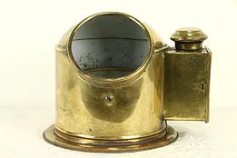English Brass Antique Ship Compass & Sherwood Lantern  #31928