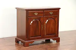 Cherry Vintage Bar Cabinet, Laminate Serving Top, Ethan Allen Knob Creek #29905