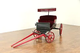 Child Size Antique Goat or Dog Cart, Photographer Prop, Wood Spoke Wheels #31249