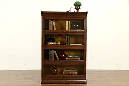 Oak Quarter Sawn Antique 4 Stack Lawyer Bookcase, Bath Cabinet #31959