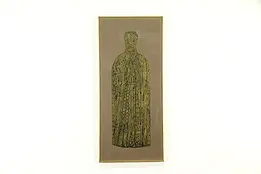 English Brass Rubbing Vintage Picture, Framed #33131
