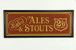 Bottled Ales & Stouts, Vintage English Pub Sign #33750