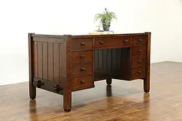 Gustav Stickley Arts & Crafts Mission Oak Antique Craftsman Desk  #33813