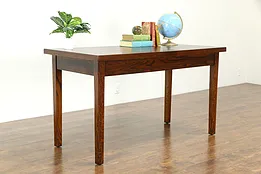 Craftsman Oak Antique Library, Console, Sofa or Dining Table #34115