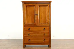 Cherry Arts & Crafts Vintage Craftsman Armoire or Chifferobe Stickley #33658