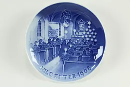Bing and Grondahl 1968 Blue & White Christmas Plate #34660