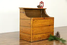 Country Pine Antique Wood or Kindling Box, Boot Bin #34698