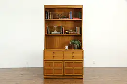 Midcentury Modern English Vintage Teak 4 Drawer Bookcase Wall Unit Nathan #34734