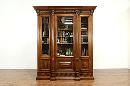 Renaissance Design Antique Italian Oak 8 1/2' Tall Library Bookcase #33742
