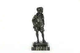 Sportsman Statue Bronze Vintage Sculpture, Marble Base, Picciole #35135