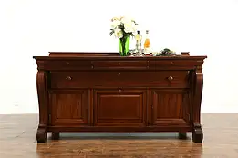 Empire Antique Mahogany Sideboard, Server or Buffet with Silver Chest #35157