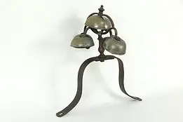 Victorian Antique Set of 5 Mounted Sleigh or Milkman Bells #35768