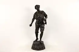 Agriculture, The Sower, Vintage Bronze Sculpture After F Milliot #35842