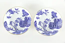 Coalport Pair of Blue Willow Berry Bowls #36327