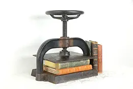 Victorian Antique Cast Iron Bookbinder 10 x 15 Book Press Decorative Only #36504