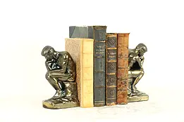 Antique Pair of Bookends, The Thinker, After Rodan 1928 #36641