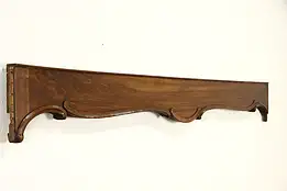 Victorian Antique Curved Walnut 77 1/2" Architectural Fragment #37117