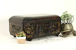 Hand Painted Antique Japanese Lacquer Calligraphy Writing Box #36510