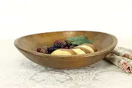 Hand Carved Antique Wooden Kitchen or Serving Bowl #37221