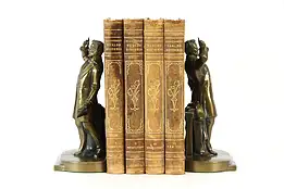 Pair of Antique Lincoln Gettysburg Address Bookends, K & O Co. NY #37428