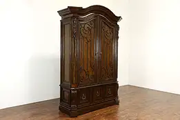 Monumental Armoire, Rustic Farmhouse Style, Iron Grills, Marge Carson #37619