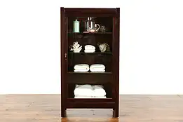 Art & Crafts Mission Oak Antique Craftsman Bookcase or Bath Cabinet #37674