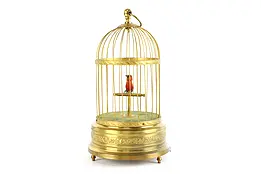 Singing Bird in Cage Antique Automaton, Ken D Karl Griesbaum Germany #38281