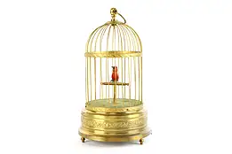 Singing Bird in Cage Antique Automaton, Ken D Karl Griesbaum Germany #38281