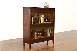 Arts & Crafts Mission Oak Antique 2 Stack Craftsman Lawyer Bookcase Macey #38764