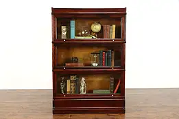 Arts & Crafts Mission Antique 3 Stack Office or Library Bookcase, Macey #36754