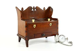 Georgian Antique 1820s Miniature Mahogany Tea Caddy Box or Jewelry Chest #40077