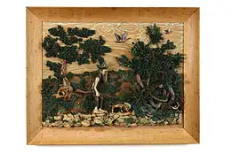 Tramp Folk Art Vintage Farmhouse Hunting Primitive Country Tableau Scene  #39274