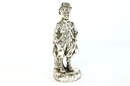 Vintage Silverplate Statue Victorian Boy Sculpture D'Argenta #39850