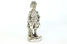 Vintage Silverplate Statue Victorian Boy Sculpture D'Argenta #39850