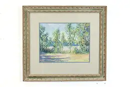 Trees & Pond Vintage Original Pastel, 2000 R. Law 22.5" #39802