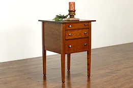 Arts & Crafts Mission Oak Antique Craftsman Nightstand, End or Lamp Table #40142