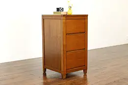 Midcentury Modern Vintage Walnut 3 Drawer Nightstand, End Table or File #39882