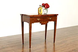 Dutch Marquetry Antique Hall Console, Flip Top Game Table #40107