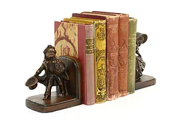 Pair of Bronze Finish Antique Bookends, Classical Couple, Nuart Creations #40404