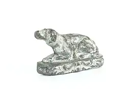 Victorian Antique Cast Lead Labrador Dog Door Stop, Pewter Finish #40545