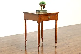 Farmhouse Sheraton Antique 1825 Cherry Nightstand, End or Lamp Table #39902