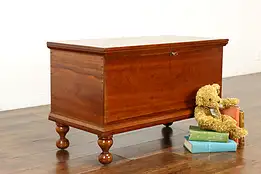 Farmhouse Antique 1840s Cherry Blanket Chest or Trunk #39905