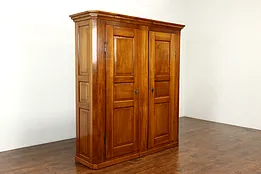 Cherry Antique French Armoire, Closet or Wardrobe Cabinet #38050