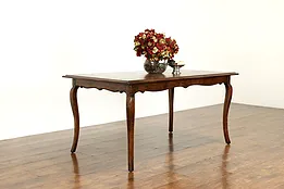 Country French Antique Fruitwood & Oak Kitchen Dining or Library Table #40117