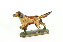 Farmhouse Antique Iron Painted Irish Setter Dog Door Stop #40544